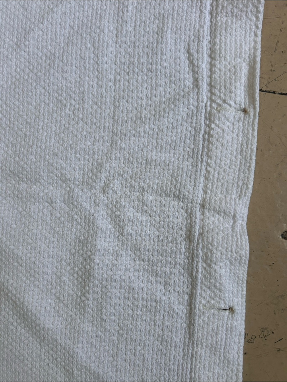 WEST ELM Shower Cotton Curtain with Stripes/Fringes #0501264 - Picture 7 of 16
